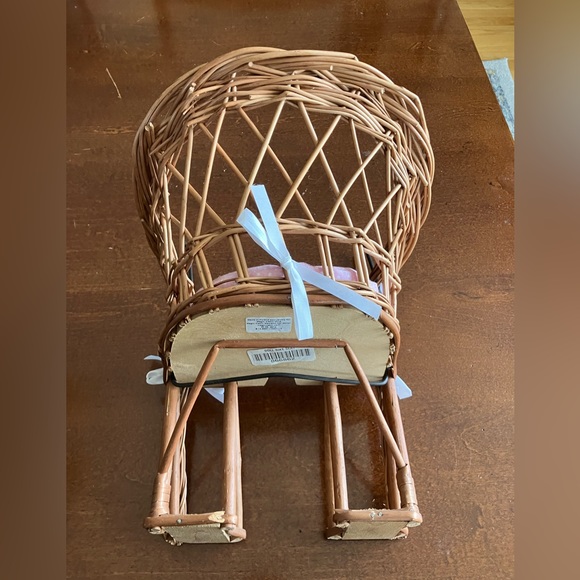 Wicker Doll Bike Seat/Basket - Picture 3 of 4